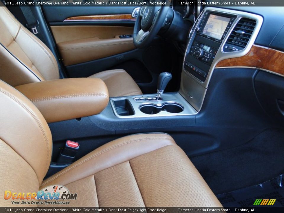 2011 Jeep Grand Cherokee Overland White Gold Metallic / Dark Frost Beige/Light Frost Beige Photo #24