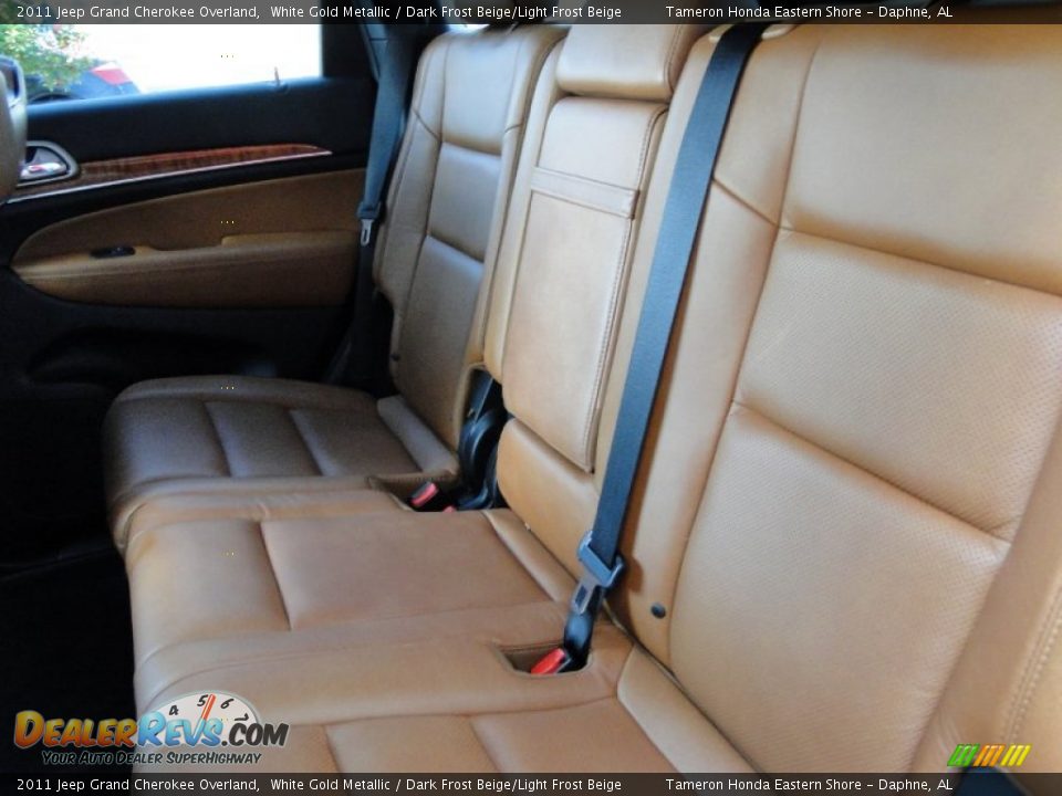 2011 Jeep Grand Cherokee Overland White Gold Metallic / Dark Frost Beige/Light Frost Beige Photo #28