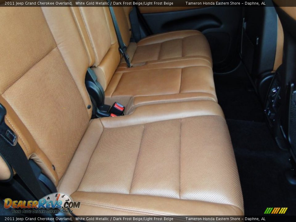 2011 Jeep Grand Cherokee Overland White Gold Metallic / Dark Frost Beige/Light Frost Beige Photo #30