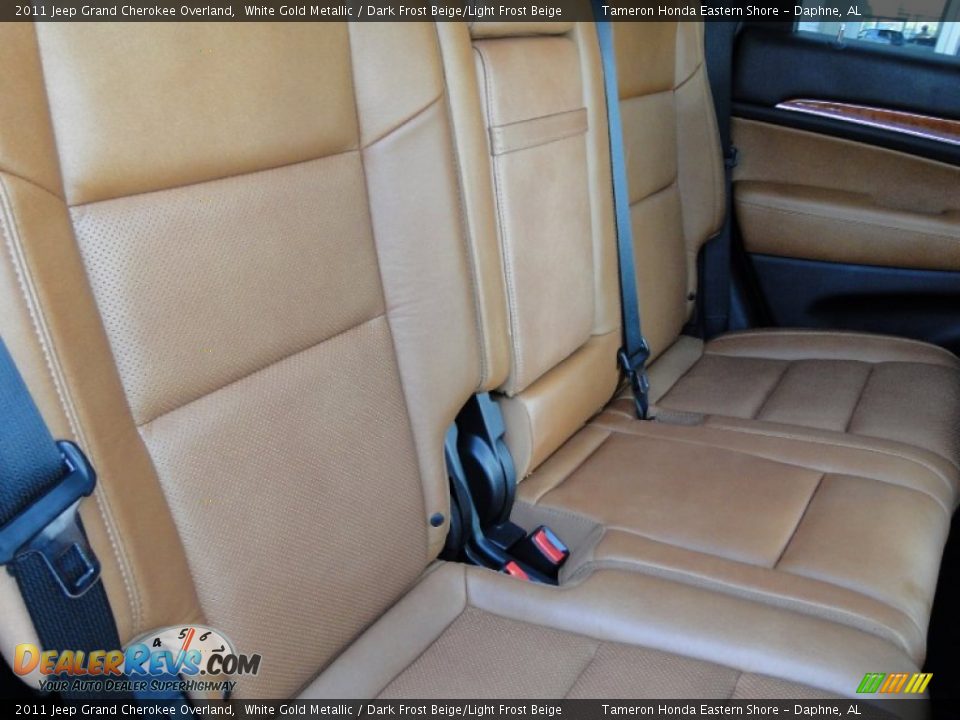 2011 Jeep Grand Cherokee Overland White Gold Metallic / Dark Frost Beige/Light Frost Beige Photo #31