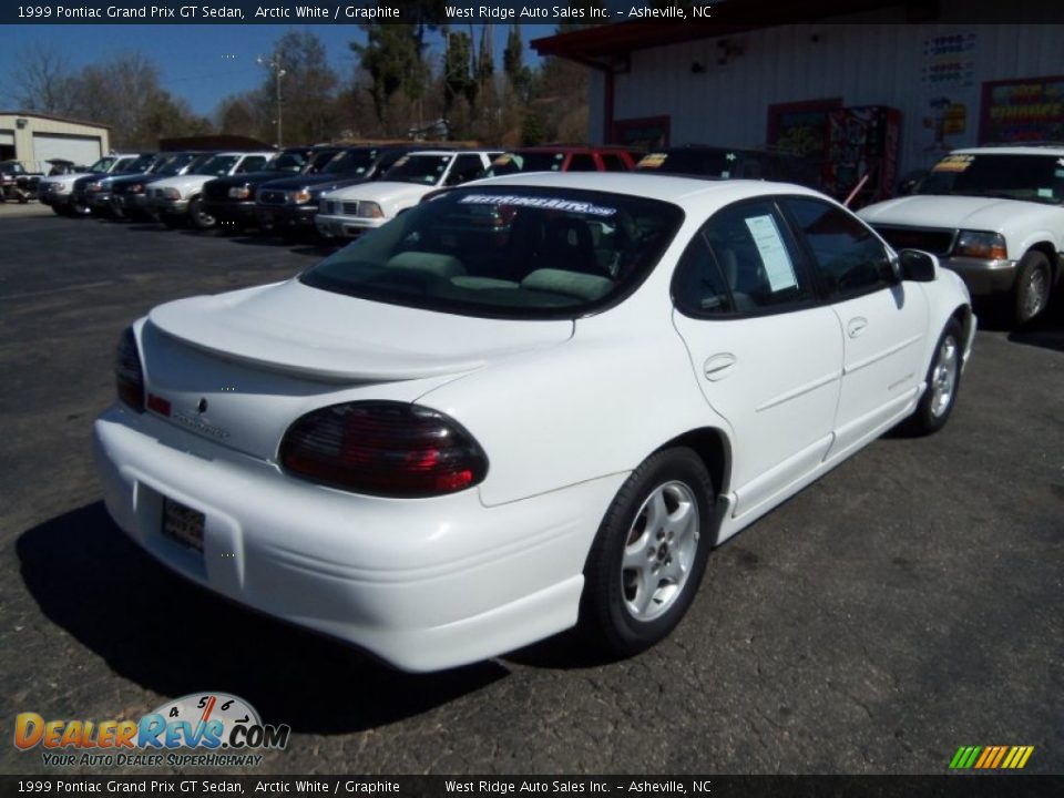 1999 Pontiac Grand Prix GT Sedan Arctic White / Graphite Photo #7