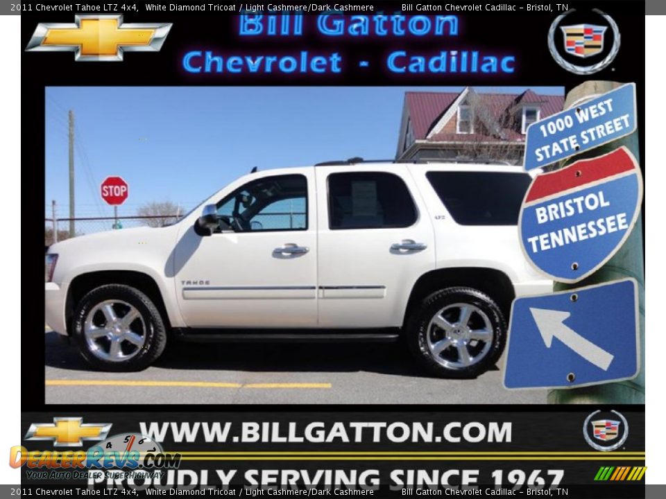 2011 Chevrolet Tahoe LTZ 4x4 White Diamond Tricoat / Light Cashmere/Dark Cashmere Photo #1
