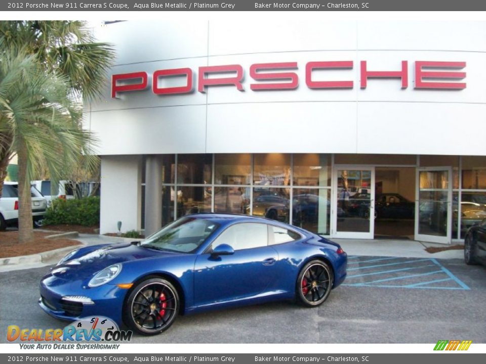 2012 Porsche New 911 Carrera S Coupe Aqua Blue Metallic / Platinum Grey Photo #1