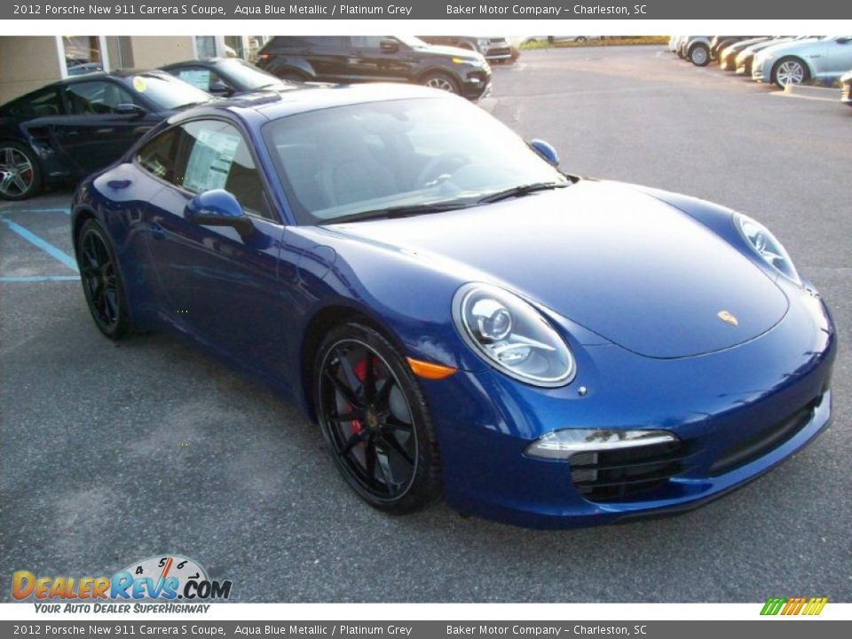 2012 Porsche New 911 Carrera S Coupe Aqua Blue Metallic / Platinum Grey Photo #5