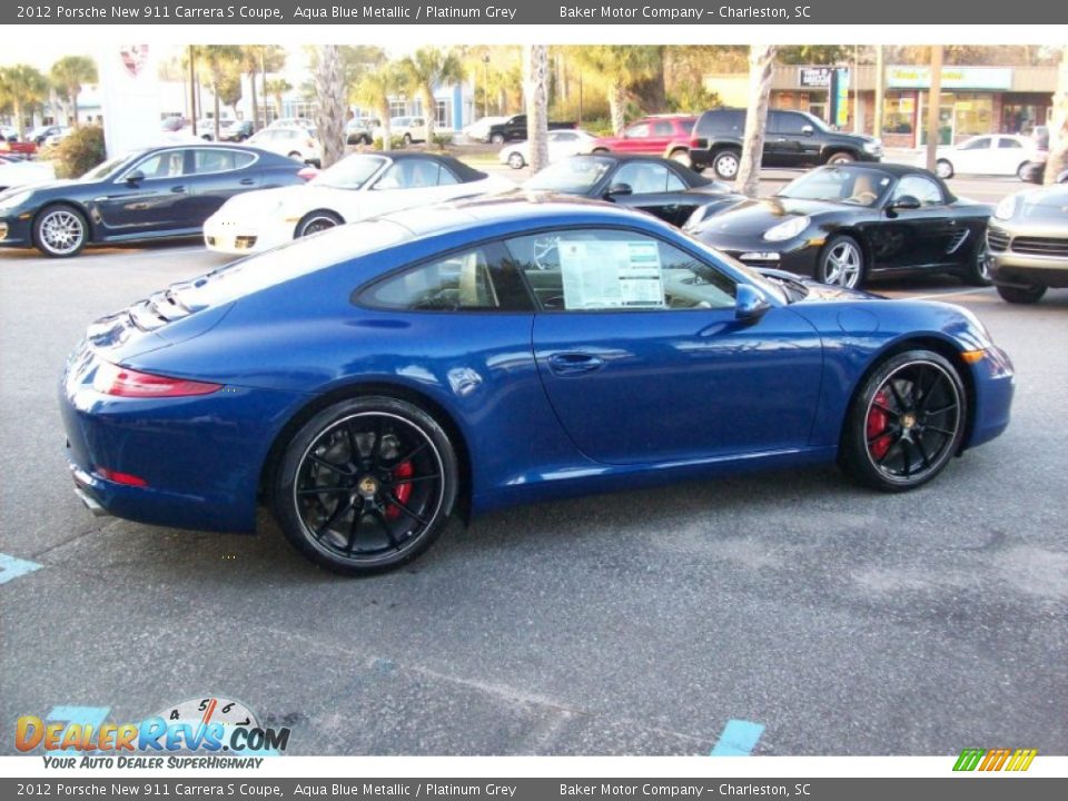 2012 Porsche New 911 Carrera S Coupe Aqua Blue Metallic / Platinum Grey Photo #6