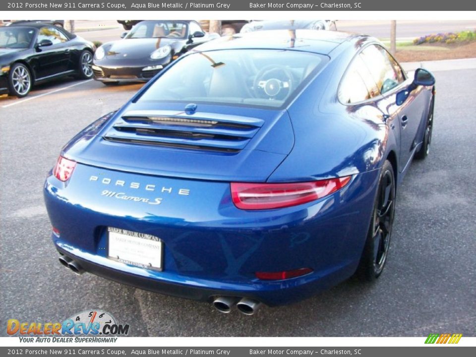 2012 Porsche New 911 Carrera S Coupe Aqua Blue Metallic / Platinum Grey Photo #7