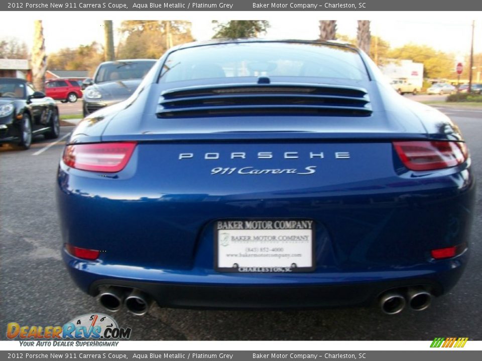 2012 Porsche New 911 Carrera S Coupe Aqua Blue Metallic / Platinum Grey Photo #8