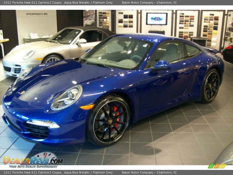 2012 Porsche New 911 Carrera S Coupe Aqua Blue Metallic / Platinum Grey Photo #13