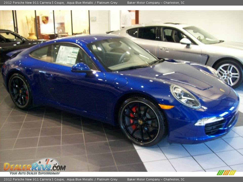 2012 Porsche New 911 Carrera S Coupe Aqua Blue Metallic / Platinum Grey Photo #14