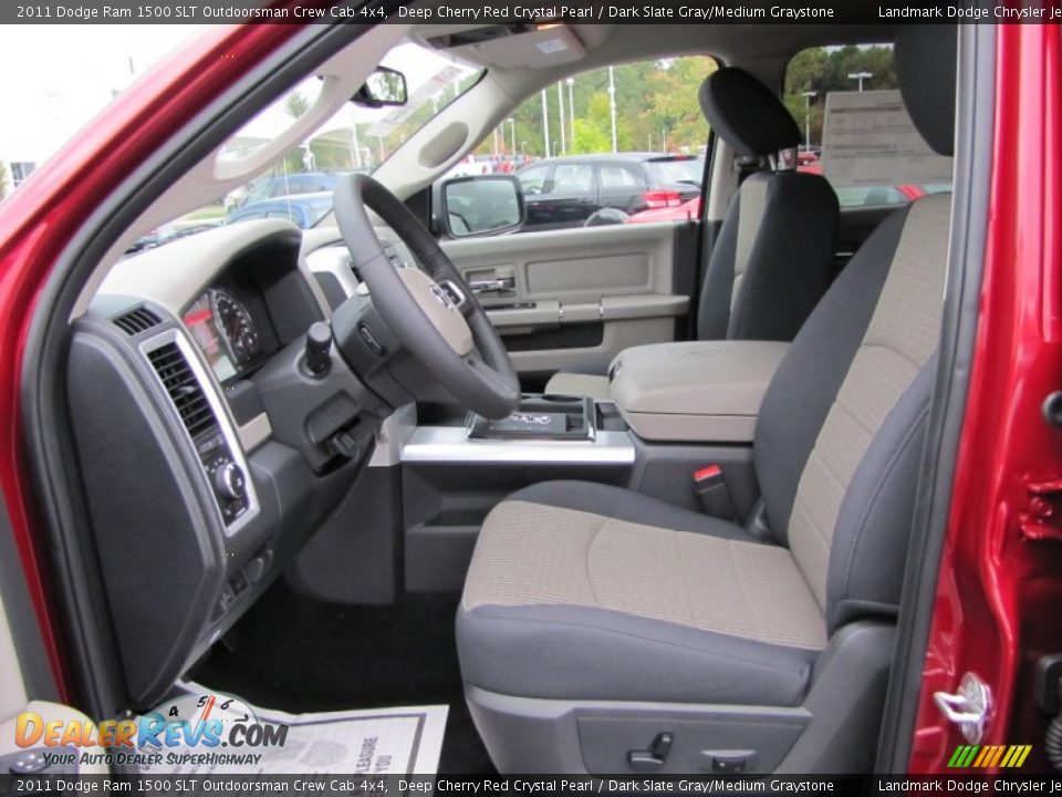 Dark Slate Gray Medium Graystone Interior 2011 Dodge Ram