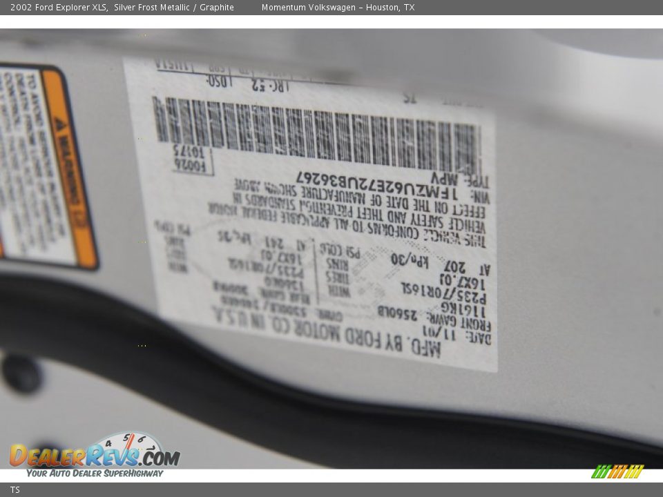 Ford Color Code TS Silver Frost Metallic