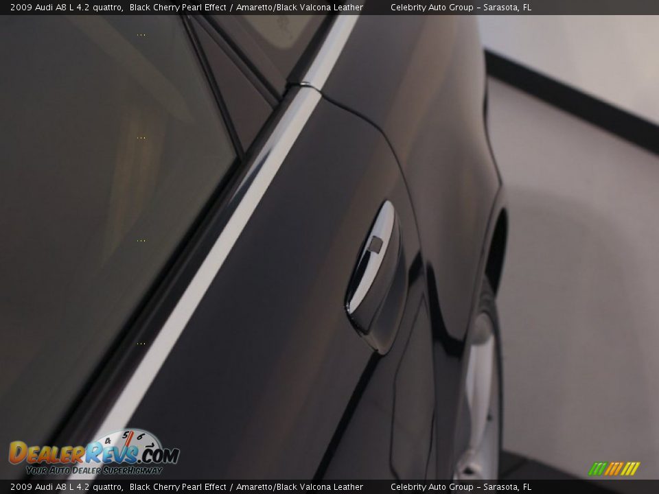 2009 Audi A8 L 4.2 quattro Black Cherry Pearl Effect / Amaretto/Black Valcona Leather Photo #21