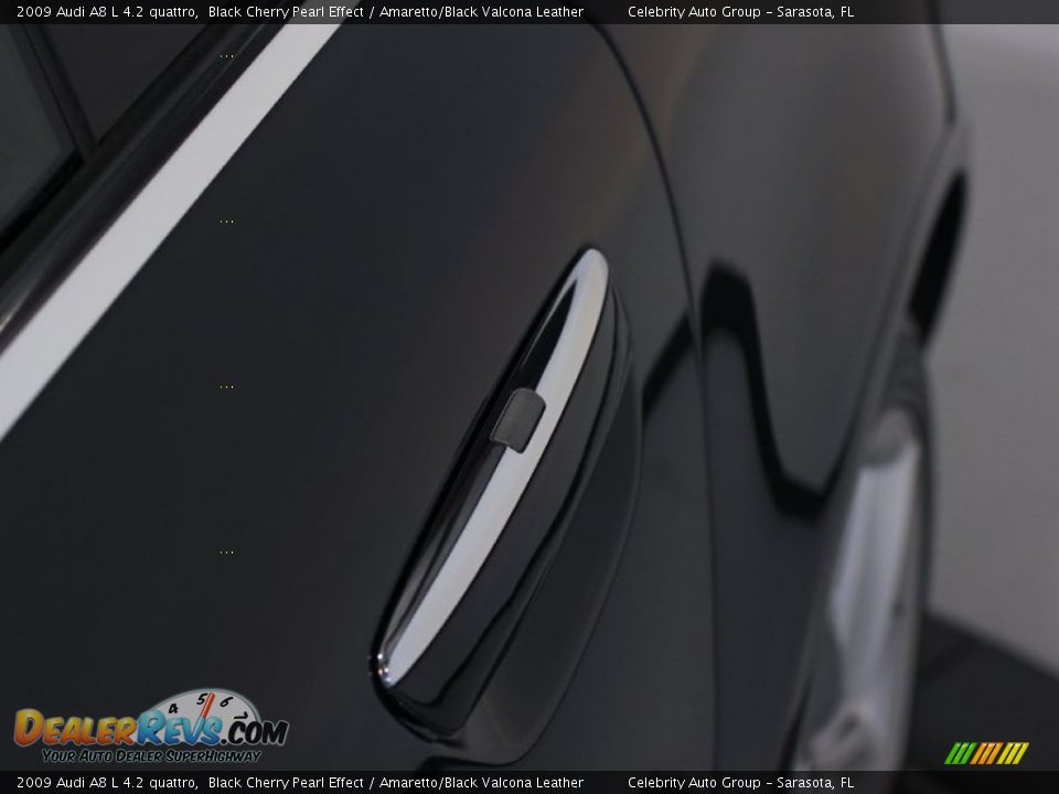 2009 Audi A8 L 4.2 quattro Black Cherry Pearl Effect / Amaretto/Black Valcona Leather Photo #22