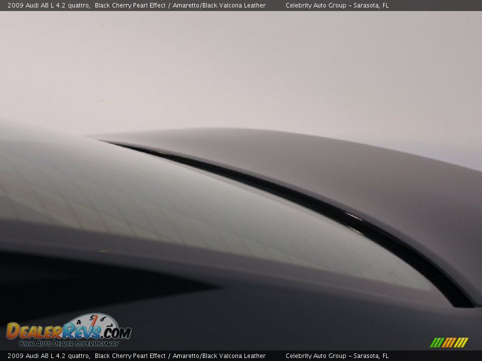 2009 Audi A8 L 4.2 quattro Black Cherry Pearl Effect / Amaretto/Black Valcona Leather Photo #24
