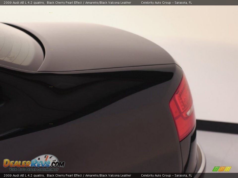 2009 Audi A8 L 4.2 quattro Black Cherry Pearl Effect / Amaretto/Black Valcona Leather Photo #25