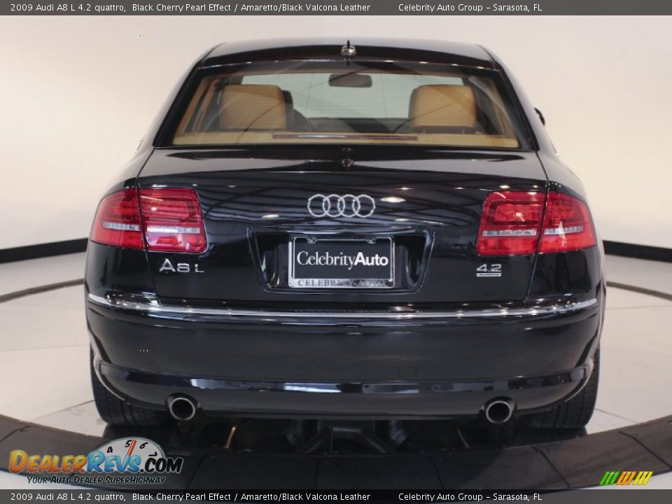 2009 Audi A8 L 4.2 quattro Black Cherry Pearl Effect / Amaretto/Black Valcona Leather Photo #30