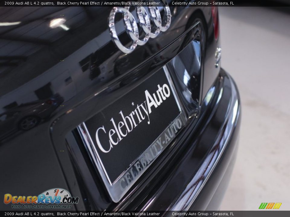 2009 Audi A8 L 4.2 quattro Black Cherry Pearl Effect / Amaretto/Black Valcona Leather Photo #33