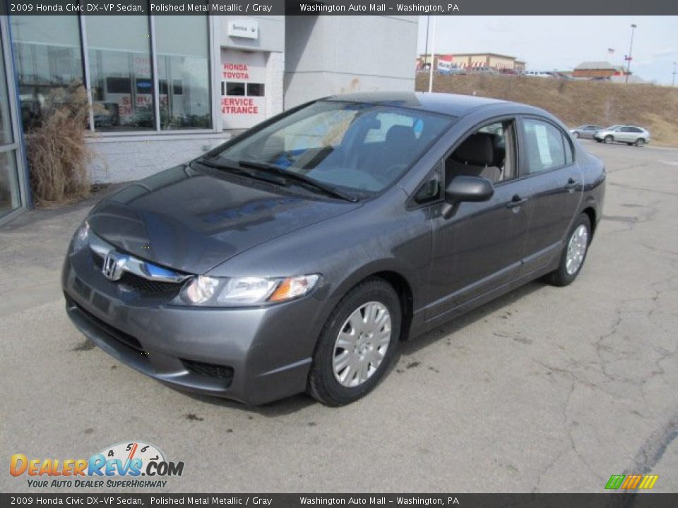 2009 Honda Civic DX-VP Sedan Polished Metal Metallic / Gray Photo #2