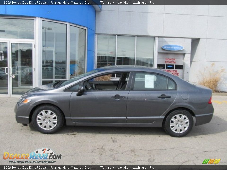 2009 Honda Civic DX-VP Sedan Polished Metal Metallic / Gray Photo #3