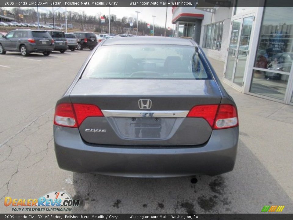 2009 Honda Civic DX-VP Sedan Polished Metal Metallic / Gray Photo #6