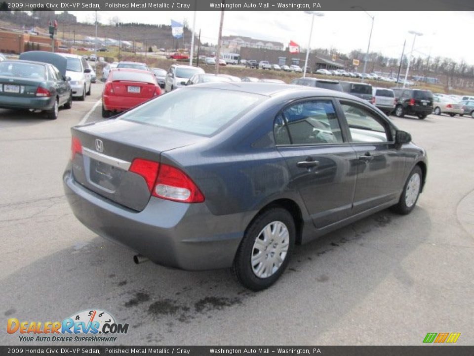 2009 Honda Civic DX-VP Sedan Polished Metal Metallic / Gray Photo #7
