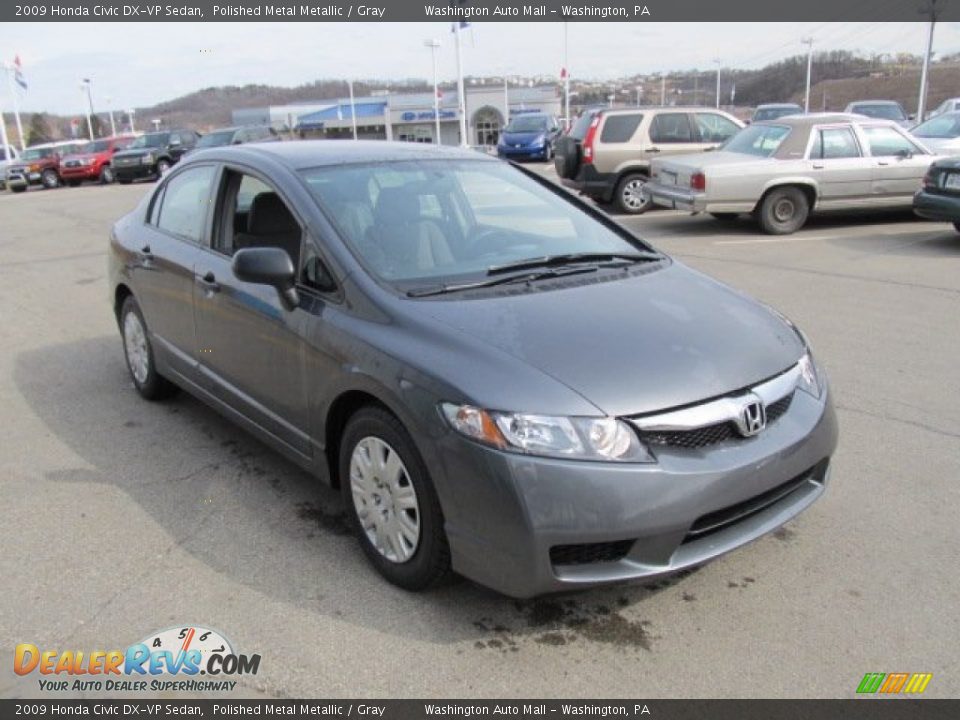 2009 Honda Civic DX-VP Sedan Polished Metal Metallic / Gray Photo #9