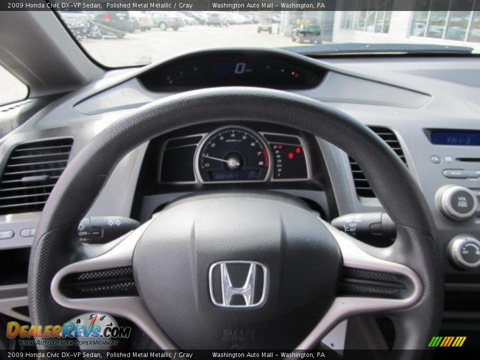 2009 Honda Civic DX-VP Sedan Polished Metal Metallic / Gray Photo #17