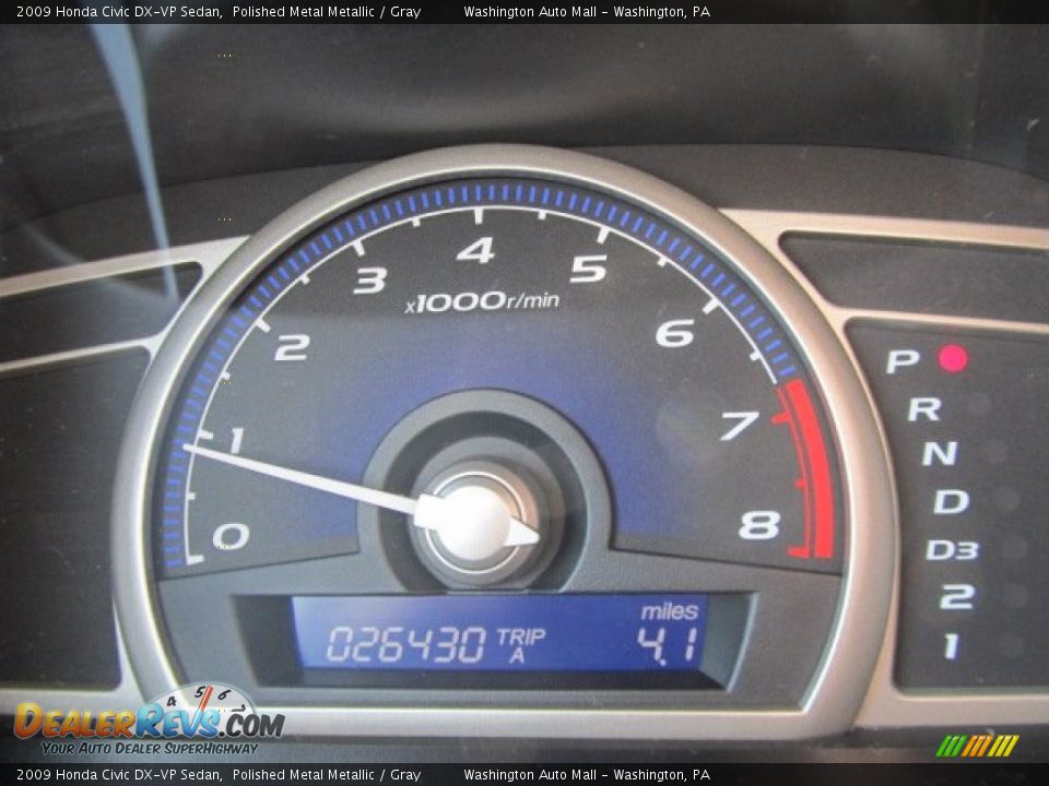 2009 Honda Civic DX-VP Sedan Polished Metal Metallic / Gray Photo #20