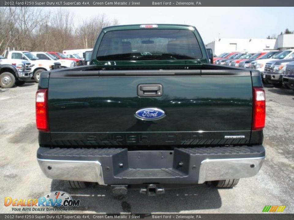 2012 Ford F250 Super Duty XLT SuperCab 4x4 Green Gem Metallic / Steel Photo #7