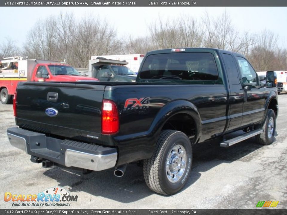 2012 Ford F250 Super Duty XLT SuperCab 4x4 Green Gem Metallic / Steel Photo #8