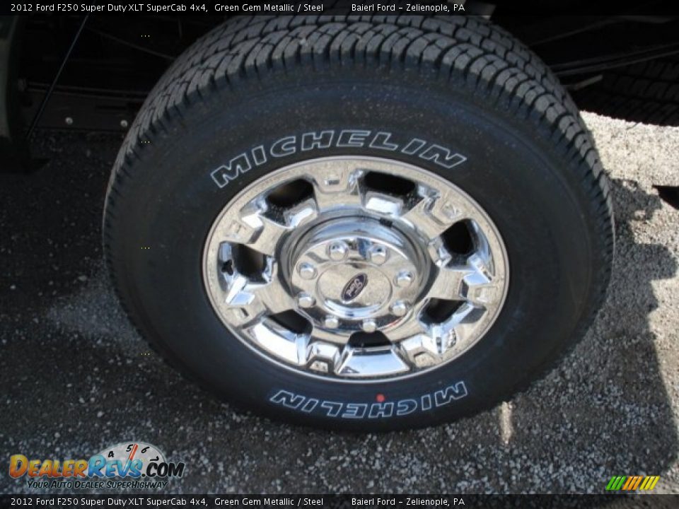2012 Ford F250 Super Duty XLT SuperCab 4x4 Green Gem Metallic / Steel Photo #9