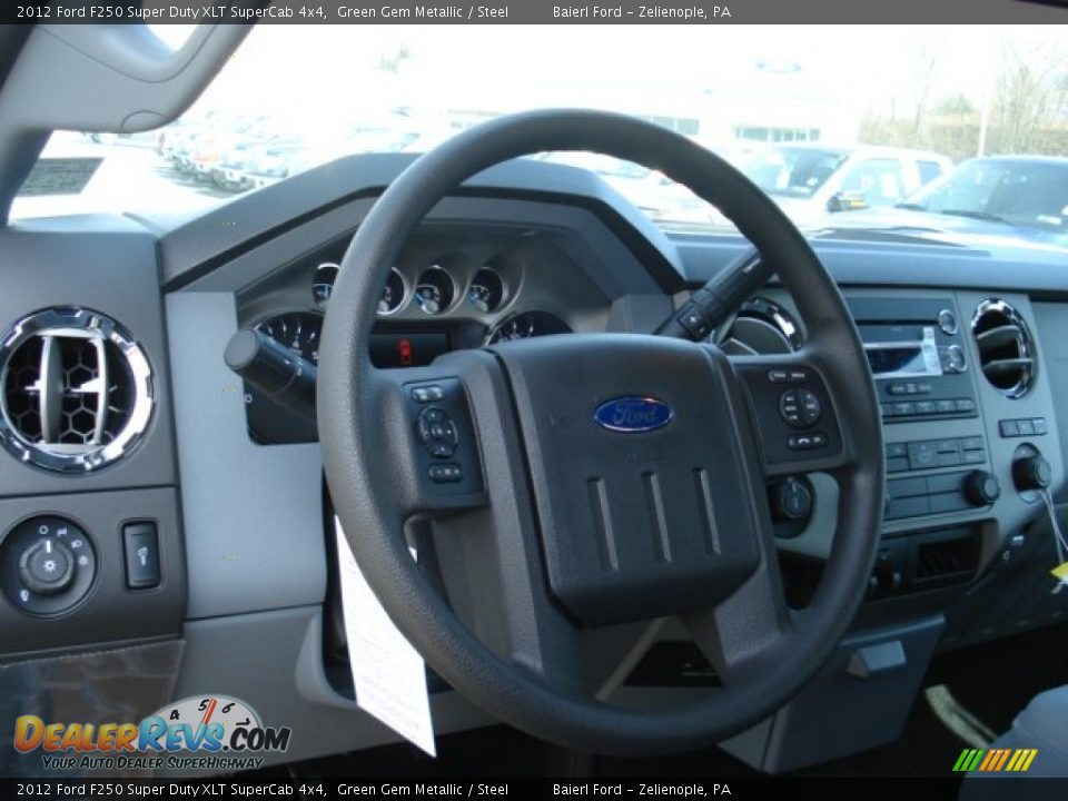 2012 Ford F250 Super Duty XLT SuperCab 4x4 Green Gem Metallic / Steel Photo #10