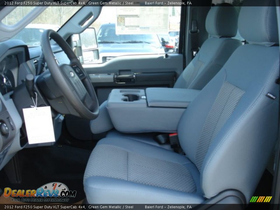 2012 Ford F250 Super Duty XLT SuperCab 4x4 Green Gem Metallic / Steel Photo #11