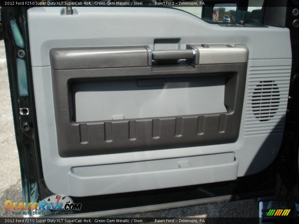 2012 Ford F250 Super Duty XLT SuperCab 4x4 Green Gem Metallic / Steel Photo #12