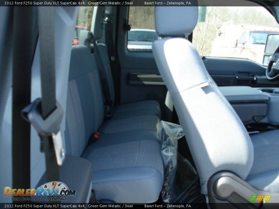2012 Ford F250 Super Duty XLT SuperCab 4x4 Green Gem Metallic / Steel Photo #15