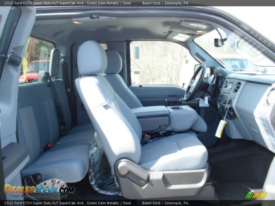 2012 Ford F250 Super Duty XLT SuperCab 4x4 Green Gem Metallic / Steel Photo #16