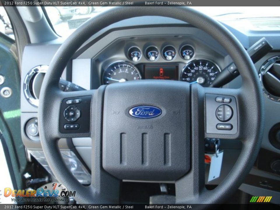 2012 Ford F250 Super Duty XLT SuperCab 4x4 Green Gem Metallic / Steel Photo #18
