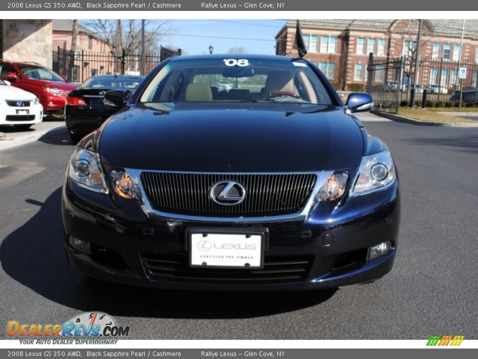 2008 Lexus GS 350 AWD Black Sapphire Pearl / Cashmere Photo #2