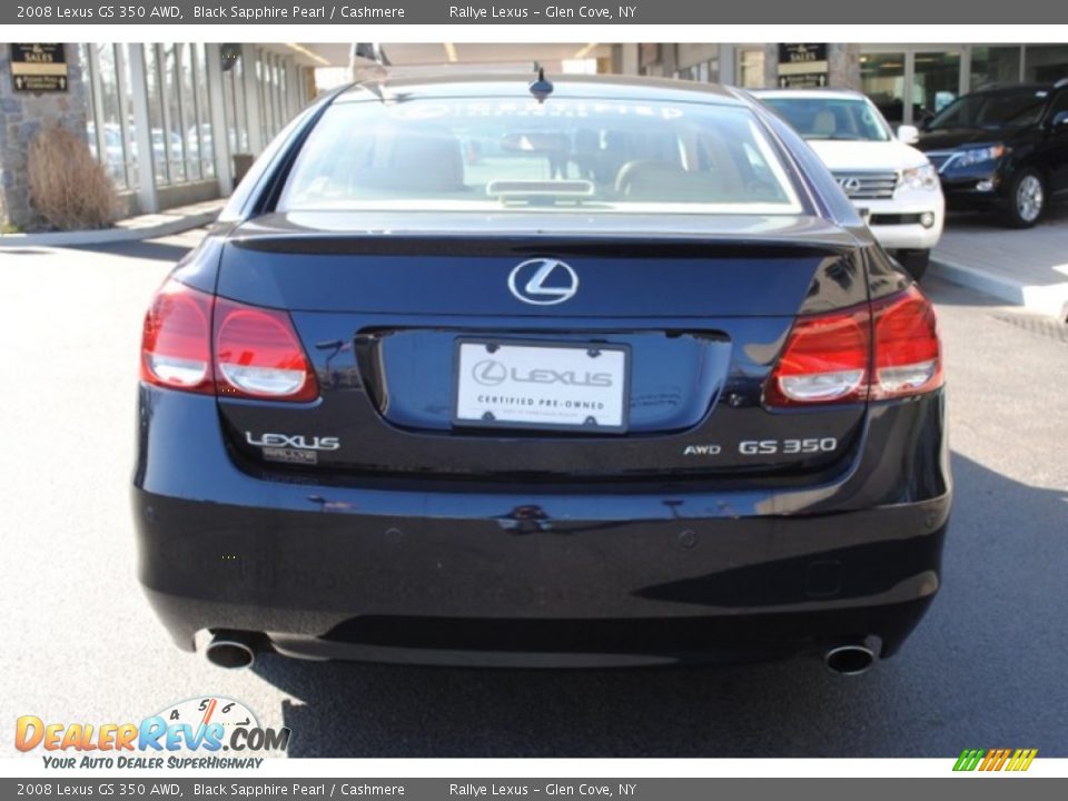 2008 Lexus GS 350 AWD Black Sapphire Pearl / Cashmere Photo #5