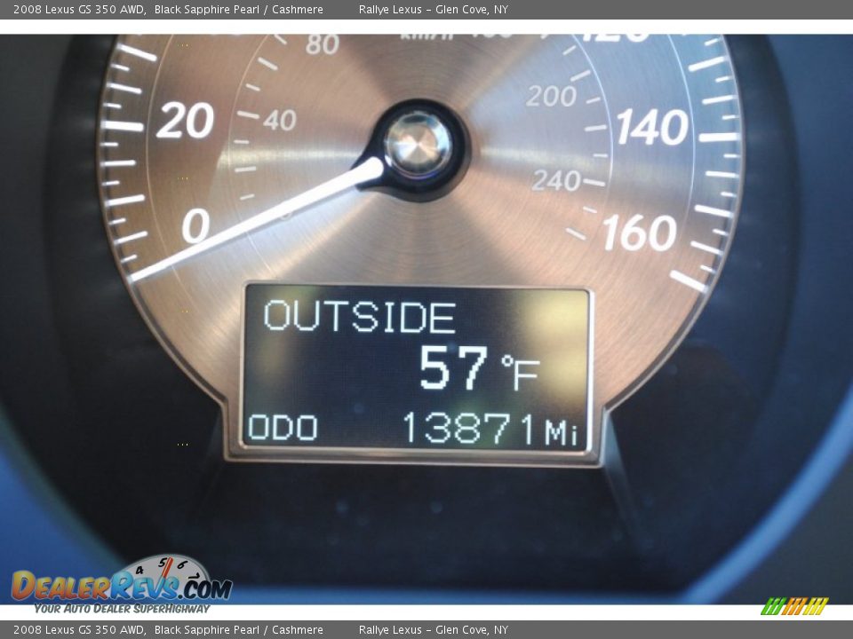2008 Lexus GS 350 AWD Black Sapphire Pearl / Cashmere Photo #16