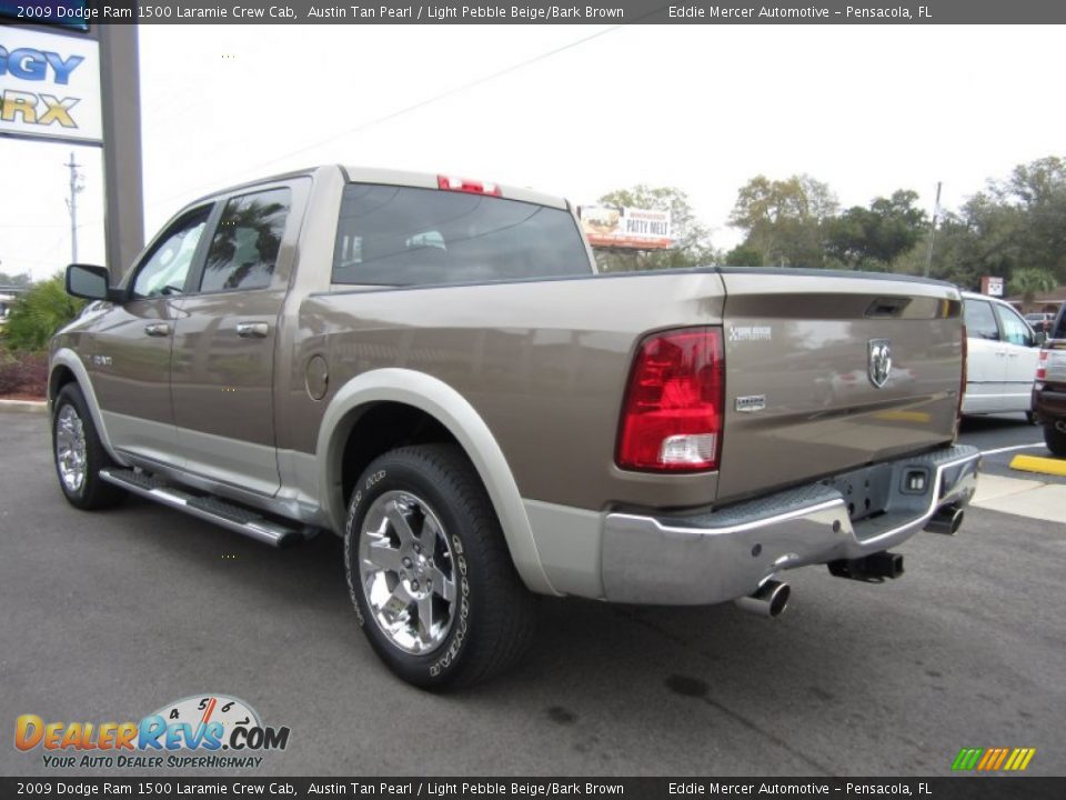 2009 Dodge Ram 1500 Laramie Crew Cab Austin Tan Pearl / Light Pebble Beige/Bark Brown Photo #5