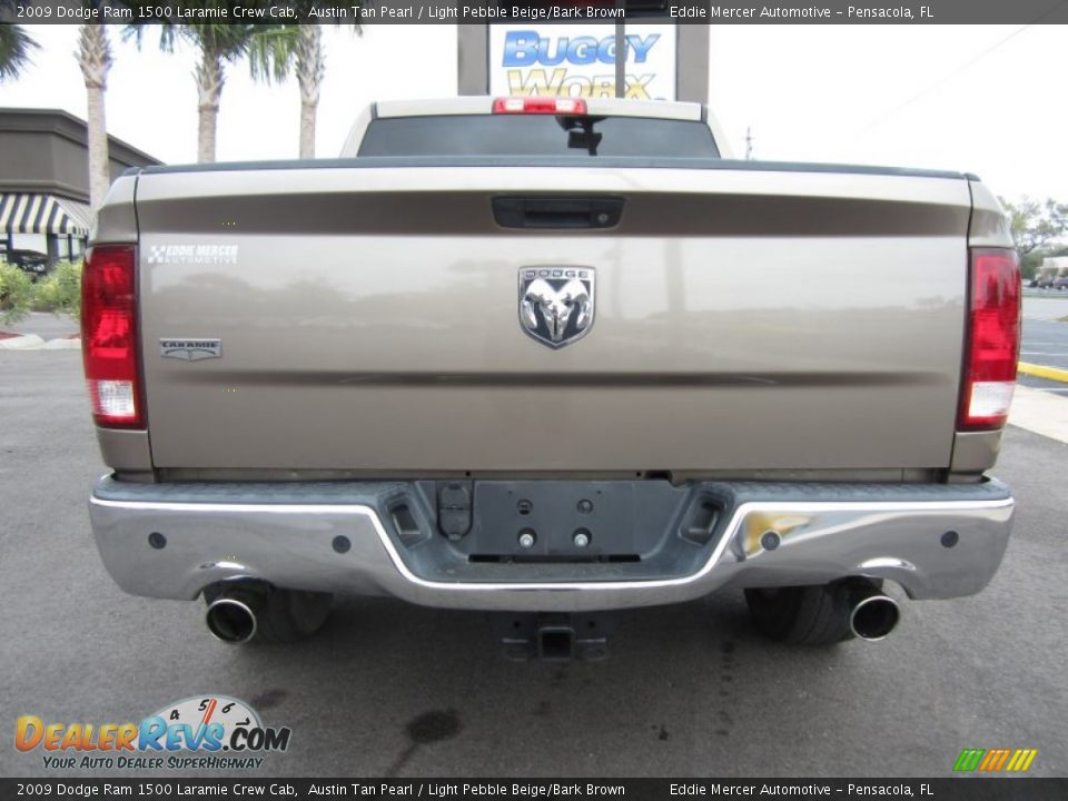 2009 Dodge Ram 1500 Laramie Crew Cab Austin Tan Pearl / Light Pebble Beige/Bark Brown Photo #6