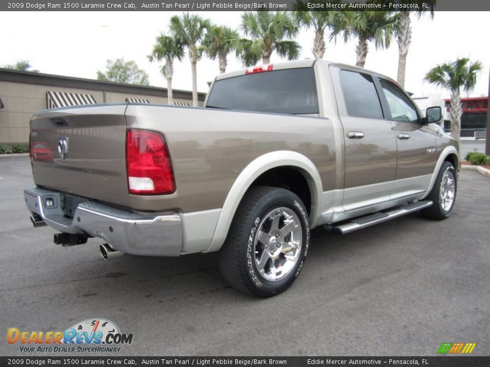 2009 Dodge Ram 1500 Laramie Crew Cab Austin Tan Pearl / Light Pebble Beige/Bark Brown Photo #7