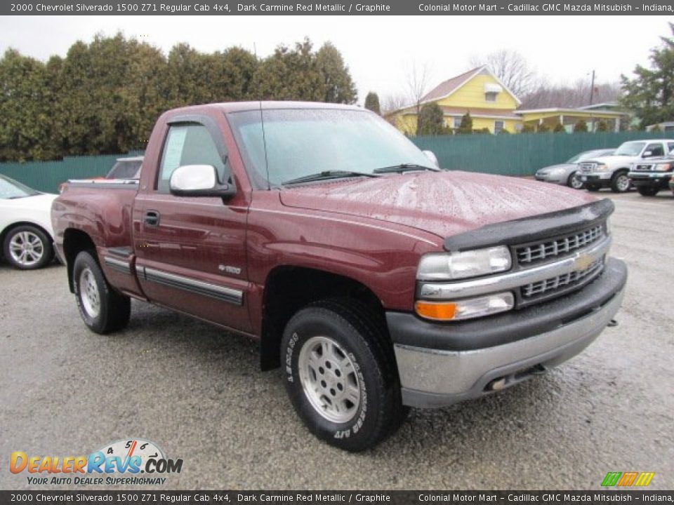 2000 Chevrolet Silverado 1500 Z71 Regular Cab 4x4 Dark Carmine Red Metallic / Graphite Photo #3