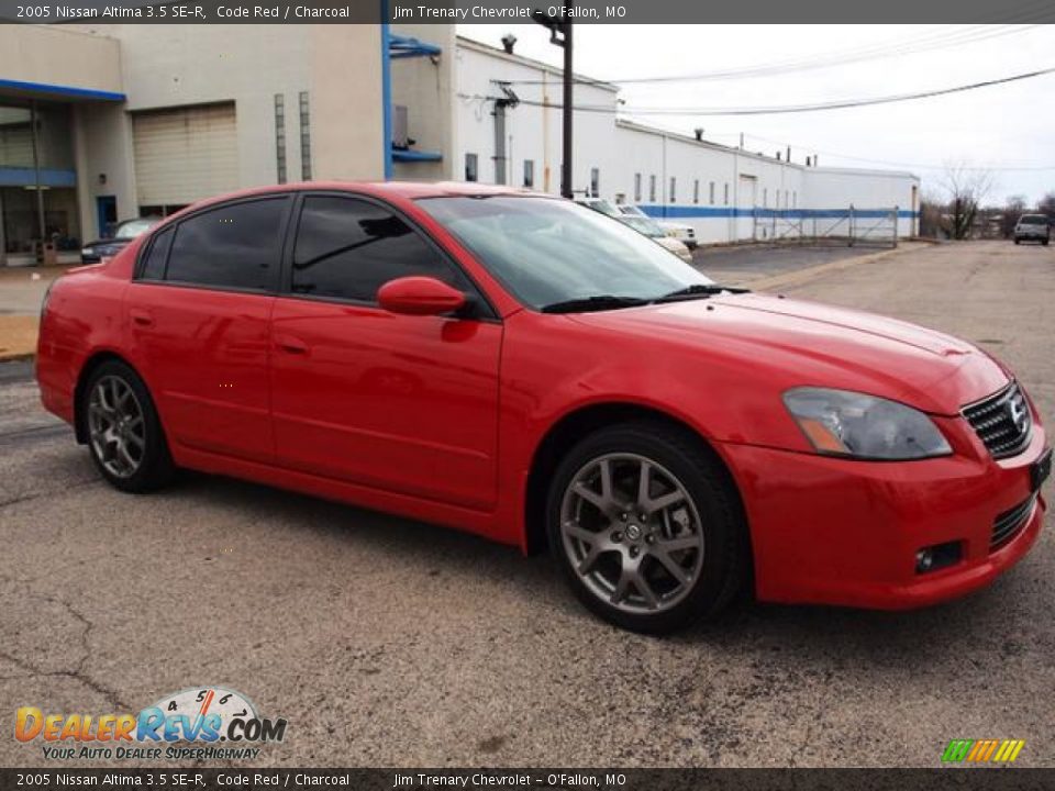 2005 Nissan Altima 3.5 SE-R Code Red / Charcoal Photo #2