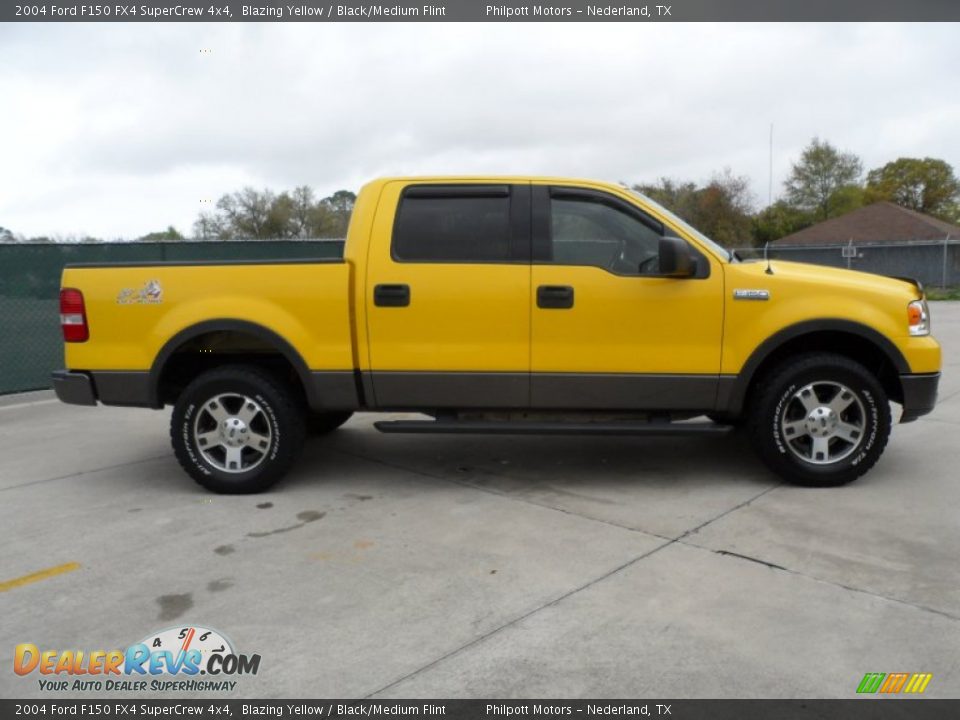 Blazing Yellow 2004 Ford F150 FX4 SuperCrew 4x4 Photo #2