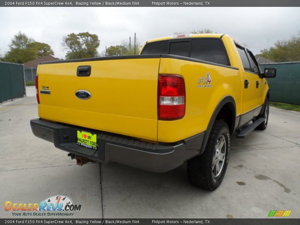 2004 Ford F150 FX4 SuperCrew 4x4 Blazing Yellow / Black/Medium Flint Photo #3