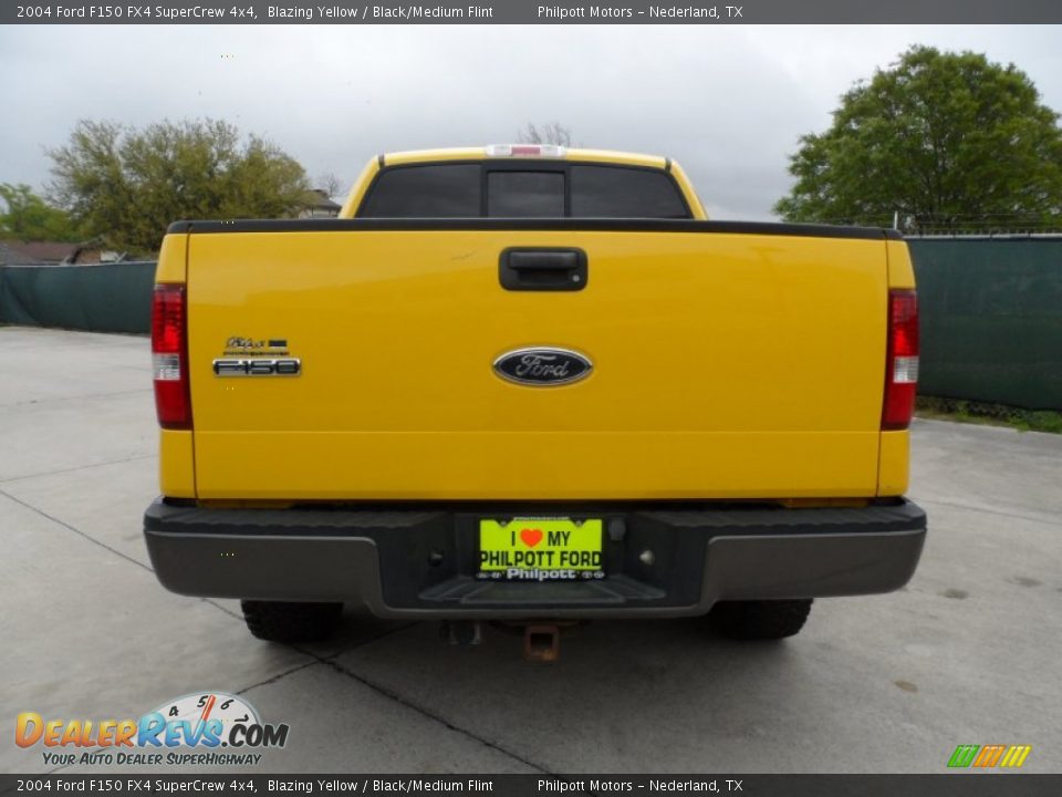 2004 Ford F150 FX4 SuperCrew 4x4 Blazing Yellow / Black/Medium Flint Photo #4