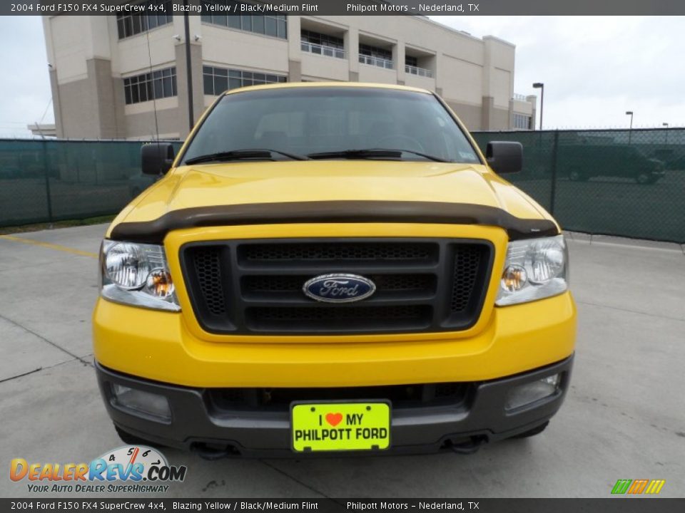 2004 Ford F150 FX4 SuperCrew 4x4 Blazing Yellow / Black/Medium Flint Photo #8