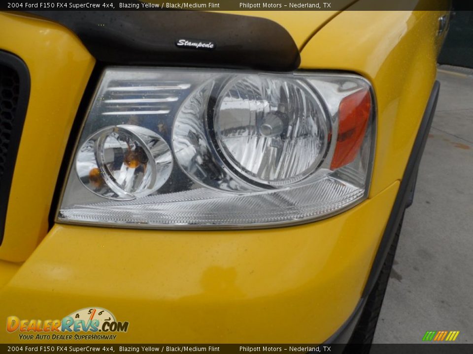 2004 Ford F150 FX4 SuperCrew 4x4 Blazing Yellow / Black/Medium Flint Photo #10